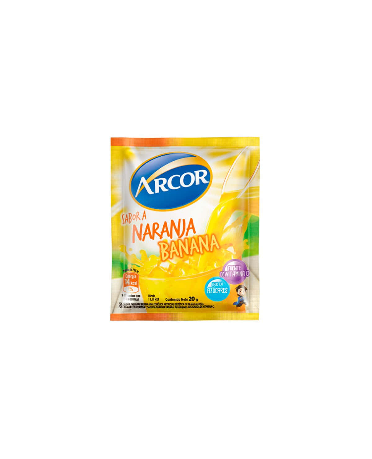 Jugo Arcor Naranja Banana Sobre 18 Gr